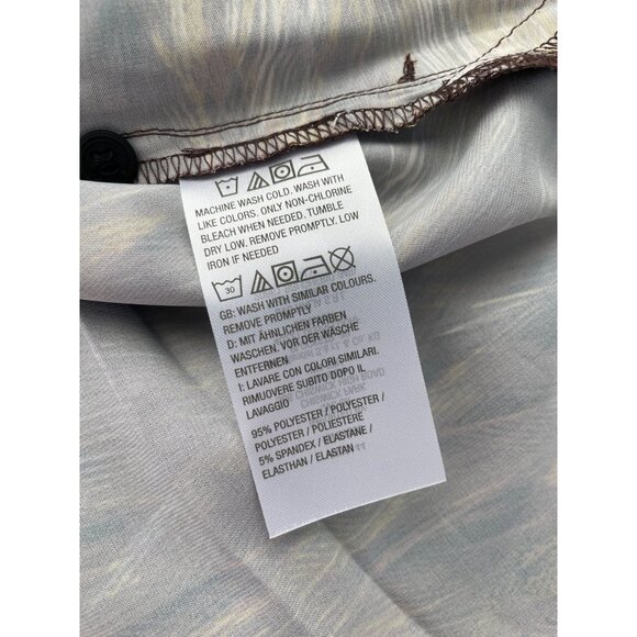 Susan Graver Petite Printed Stretch Charmeuse Big Shirt Size 4X Ginger Spice NEW - Picture 5 of 7